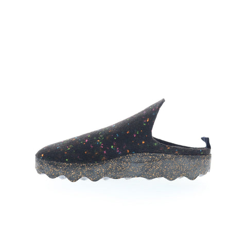 Asportuguesas Come COME023ASP-018 Womens Black Slip On Clog Flats Shoes