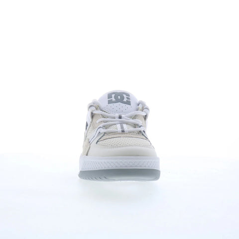 DC Construct ADYS100822-OWH Mens Beige Leather Skate Inspired Sneakers Shoes