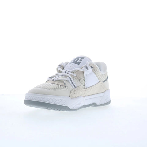 DC Construct ADYS100822-OWH Mens Beige Leather Skate Inspired Sneakers Shoes