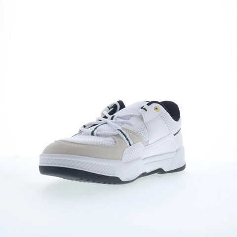 DC Construct ADYS100822-WBN Mens White Leather Skate Inspired Sneakers Shoes