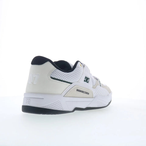 DC Construct ADYS100822-WBN Mens White Leather Skate Inspired Sneakers Shoes
