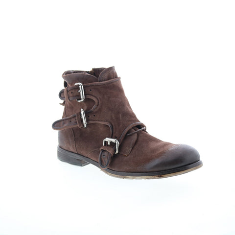 A.S. 98 Copper Mens Brown Leather Zipper Casual Dress Boots