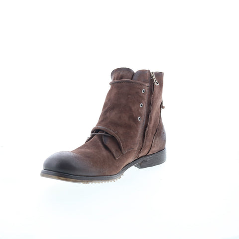 A.S. 98 Copper Mens Brown Leather Zipper Casual Dress Boots