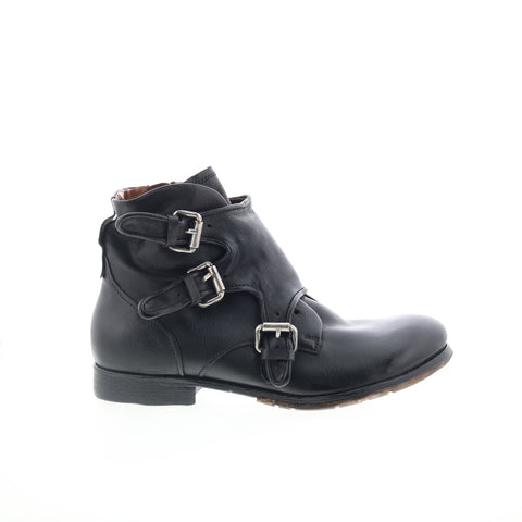 A.S. 98 Copper Mens Black Leather Zipper Casual Dress Boots