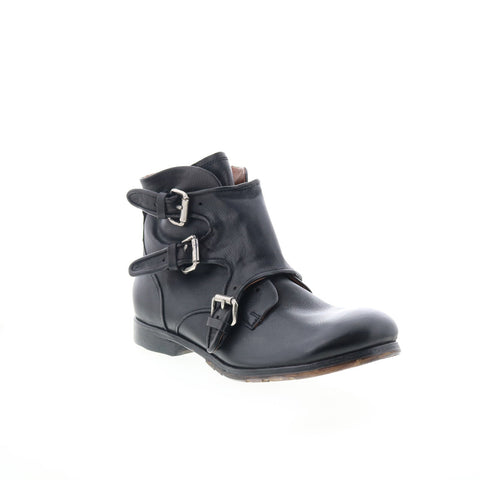A.S. 98 Copper Mens Black Leather Zipper Casual Dress Boots