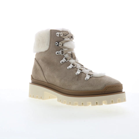 Aquatalia Coralie TW5CRLO1 Womens Gray Suede Lace Up Ankle & Booties Boots