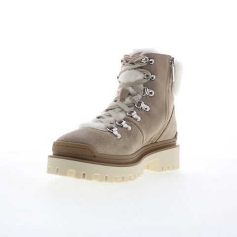 Aquatalia Coralie TW5CRLO1 Womens Gray Suede Lace Up Ankle & Booties Boots