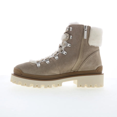 Aquatalia Coralie TW5CRLO1 Womens Gray Suede Lace Up Ankle & Booties Boots