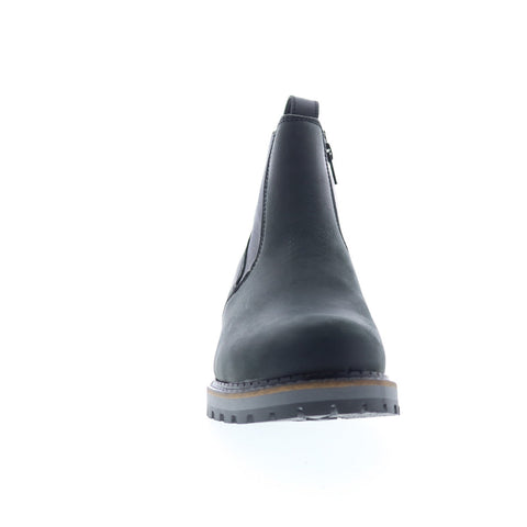 Bos. & Co. Corra Womens Black Leather Zipper Casual Dress Boots