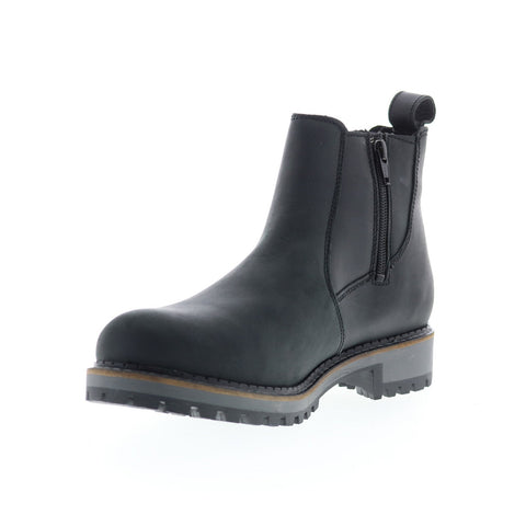 Bos. & Co. Corra Womens Black Leather Zipper Casual Dress Boots