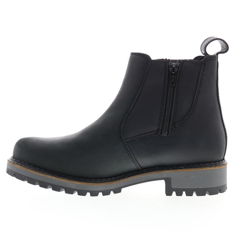 Bos. & Co. Corra Womens Black Leather Zipper Casual Dress Boots