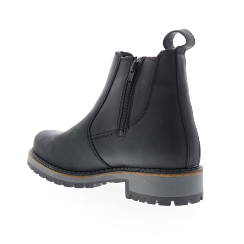 Bos. & Co. Corra Womens Black Leather Zipper Casual Dress Boots