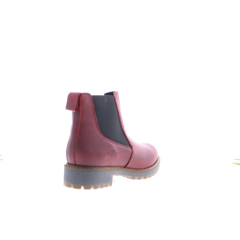 Bos. & Co. Corra Womens Red Leather Zipper Casual Dress Boots