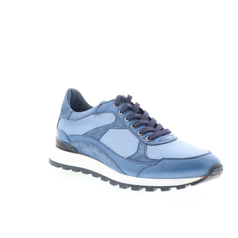Zelli Italia Corsa Blue Suede Sneaker Mens Blue Lifestyle Sneakers Shoes