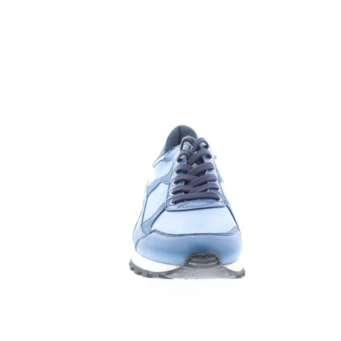 Zelli Italia Corsa Blue Suede Sneaker Mens Blue Lifestyle Sneakers Shoes