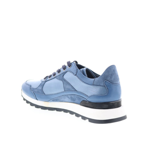 Zelli Italia Corsa Blue Suede Sneaker Mens Blue Lifestyle Sneakers Shoes