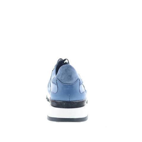 Zelli Italia Corsa Blue Suede Sneaker Mens Blue Lifestyle Sneakers Shoes