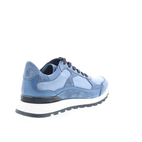 Zelli Italia Corsa Blue Suede Sneaker Mens Blue Lifestyle Sneakers Shoes