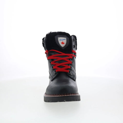 Pajar Cortina 48916 Womens Black Leather Lace Up Ankle & Booties Boots