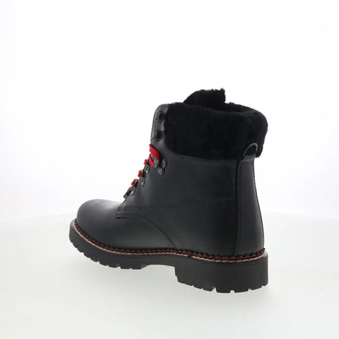Pajar Cortina 48916 Womens Black Leather Lace Up Ankle & Booties Boots