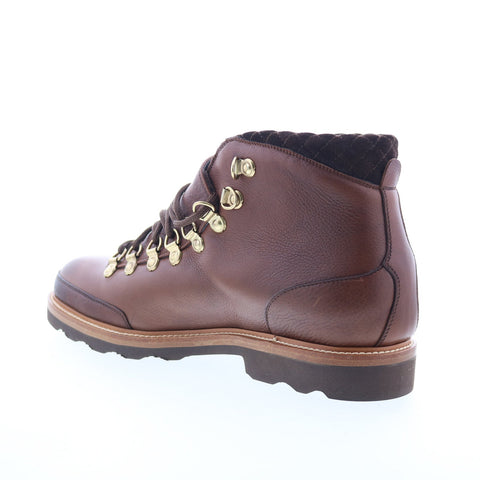 Di Bianco Cortina Calf Mens Brown Leather Lace Up Casual Dress Boots