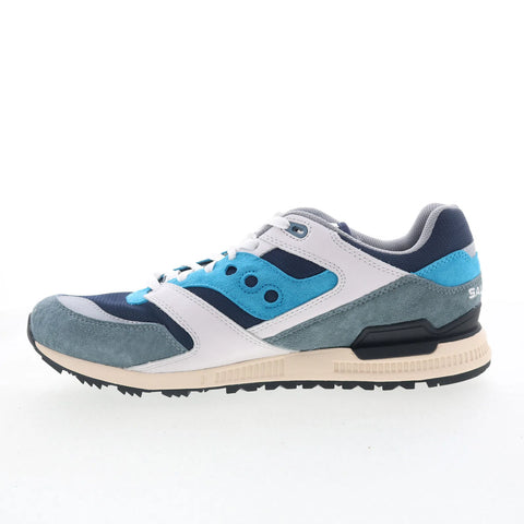 Saucony Courageous S70796-1 Mens Blue Suede Lace Up Lifestyle Sneakers Shoes