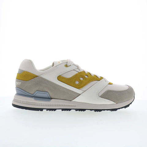 Saucony Courageous S70847-3 Mens White Suede Lace Up Lifestyle Sneakers Shoes