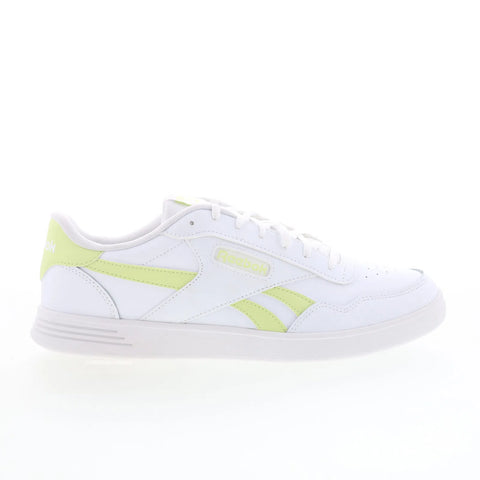 Reebok Court Advance Womens White Leather Lace Up Lifestyle Sneakers Shoes