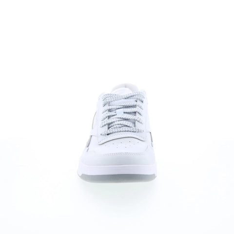 Reebok Court Advance Mens Gray Leather Lace Up Lifestyle Sneakers Shoes