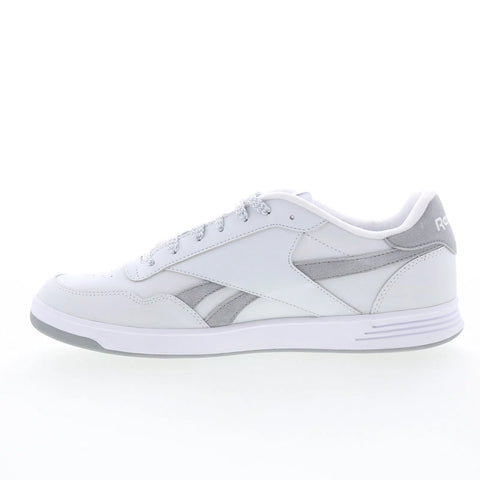 Reebok Court Advance Mens Gray Leather Lace Up Lifestyle Sneakers Shoes