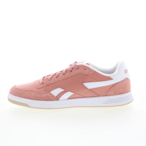 Reebok Court Advance Womens Pink Leather Lace Up Lifestyle Sneakers Shoes