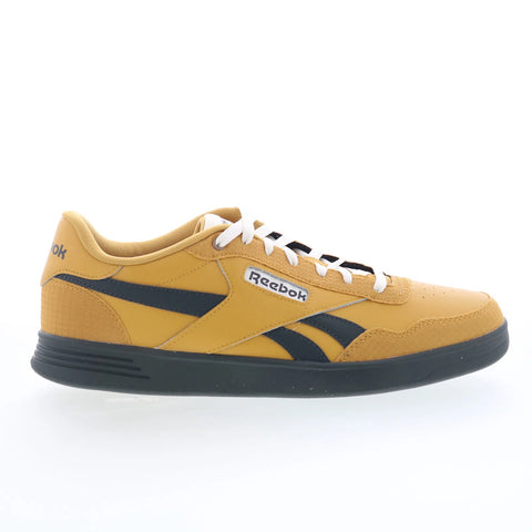 Reebok Court Advance Mens Brown Leather Lace Up Lifestyle Sneakers Shoes
