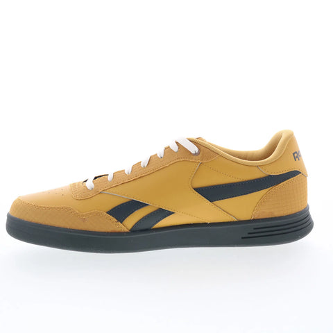 Reebok Court Advance Mens Brown Leather Lace Up Lifestyle Sneakers Shoes
