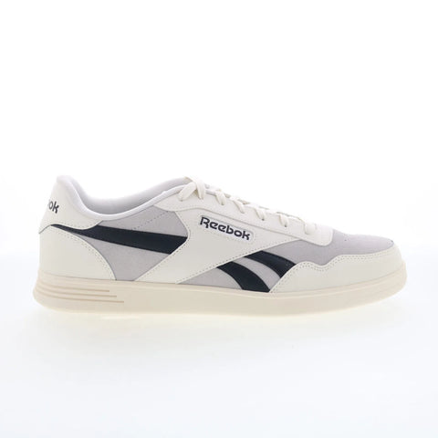 Reebok Court Advance Mens White Leather Lace Up Lifestyle Sneakers Shoes
