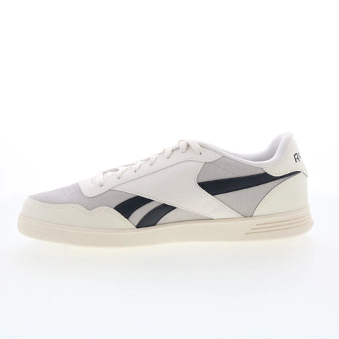 Reebok Court Advance Mens White Leather Lace Up Lifestyle Sneakers Shoes
