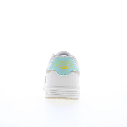 Reebok Court Advance Womens White Leather Lace Up Lifestyle Sneakers Shoes