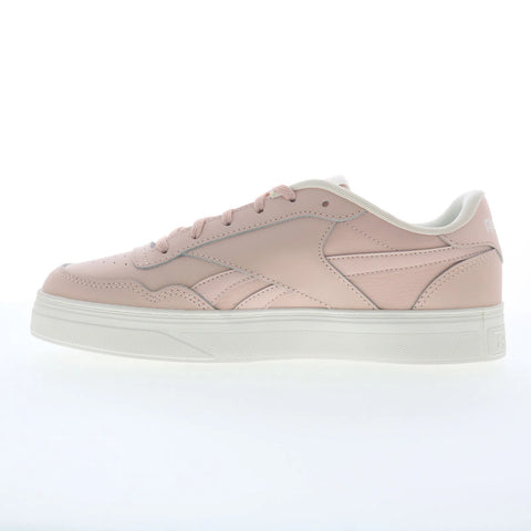 Reebok Court Advance Bold Womens Pink Leather Lifestyle Sneakers Shoes