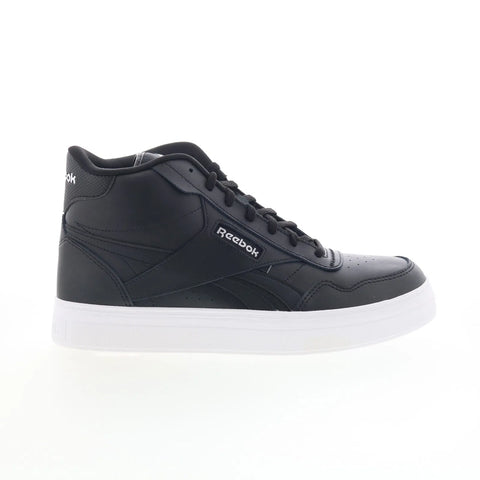 Reebok Court Advance Bold High Womens Black Leather Lifestyle Sneakers Shoes