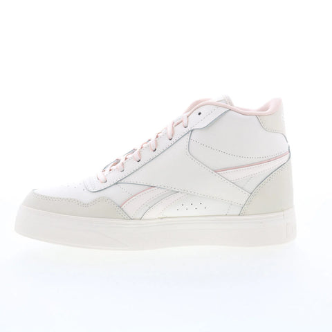 Reebok Court Advance Bold High Womens Beige Leather Lifestyle Sneakers Shoes