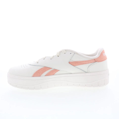 Reebok Court Advance Surge Womens Beige Leather Lifestyle Sneakers Shoes