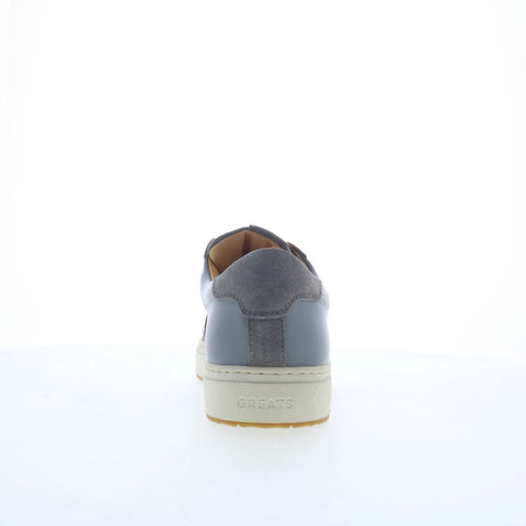Greats Court COUR02SG-EY4 Mens Gray Leather Lace Up Lifestyle Sneakers Shoes