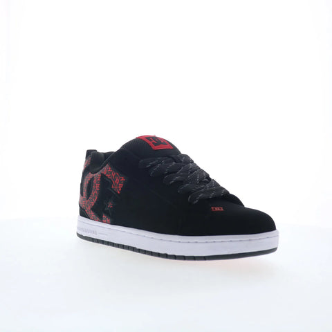 DC Court Graffik 300529-BW5 Mens Black Nubuck Skate Inspired Sneakers Shoes
