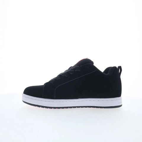 DC Court Graffik 300529-BW5 Mens Black Nubuck Skate Inspired Sneakers Shoes