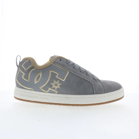 DC Court Graffik SE Mens Gray Suede Skate Inspired Sneakers Shoes