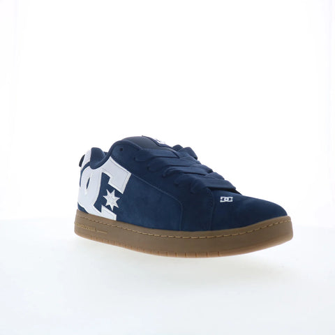 DC Court Graffik SE Mens Blue Suede Skate Inspired Sneakers Shoes