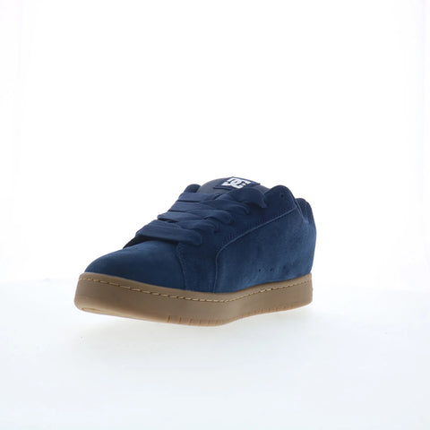DC Court Graffik SE Mens Blue Suede Skate Inspired Sneakers Shoes