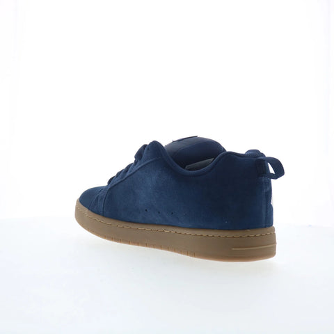 DC Court Graffik SE Mens Blue Suede Skate Inspired Sneakers Shoes