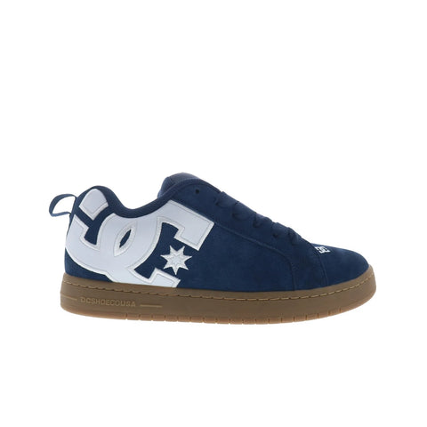 DC Court Graffik SE Mens Blue Suede Skate Inspired Sneakers Shoes