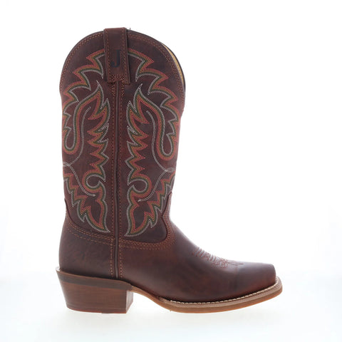 Justin Boots Cowboy Town 13" Goat Leather Mens Brown Cowboy Western Boots