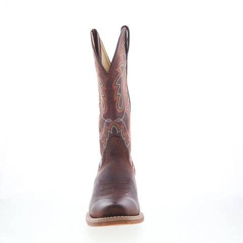 Justin Boots Cowboy Town 13" Goat Leather Mens Brown Cowboy Western Boots